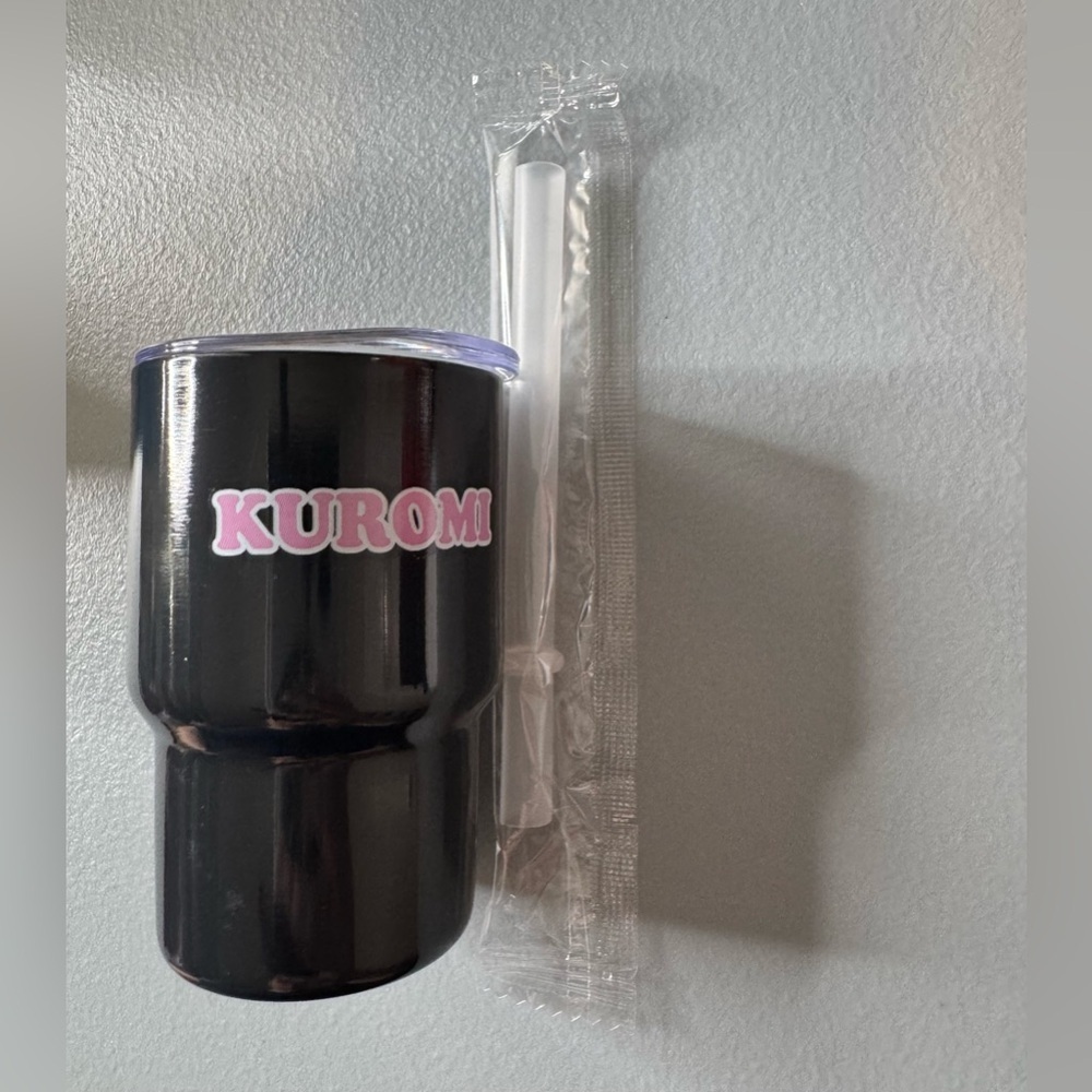 Kuromi Black mini stainless steel Tumbler with Straw 3oz